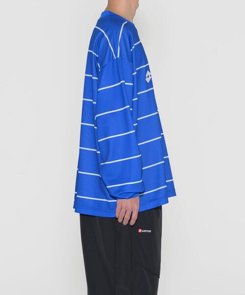 LOTTO（ロット）の「LOTTO　BORDER LONG-SLEEVE GAME SHIRTS（Tシャツ/カットソー・メンズ・ブルー/ネイビー・XX-LARGE/X-LARGE/LARGE/MEDIUM）」の11枚目の写真