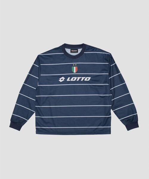 LOTTO（ロット）の「LOTTO　BORDER LONG-SLEEVE GAME SHIRTS（Tシャツ/カットソー・メンズ・ブルー/ネイビー・XX-LARGE/X-LARGE/LARGE/MEDIUM）」の6枚目の写真