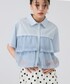 シアー ティアード ハーフスリーブ シャツ 26SS ショート丈 半袖シャツ