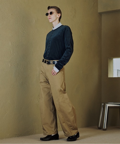 Jieda(ジエダ)の「VELOR SNAP CARDIGAN(カーディガン/ボレロ・メンズ・ストライプ/ブラウン/ブラック・2/1)」の13枚目の写真