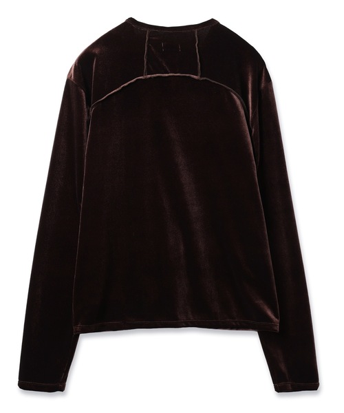 Jieda(ジエダ)の「VELOR SNAP CARDIGAN(カーディガン/ボレロ・メンズ・ストライプ/ブラウン/ブラック・2/1)」の18枚目の写真