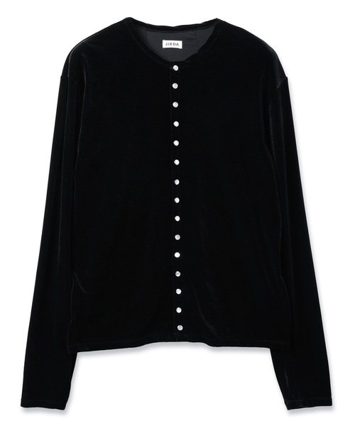 Jieda(ジエダ)の「VELOR SNAP CARDIGAN(カーディガン/ボレロ・メンズ・ストライプ/ブラウン/ブラック・2/1)」の19枚目の写真