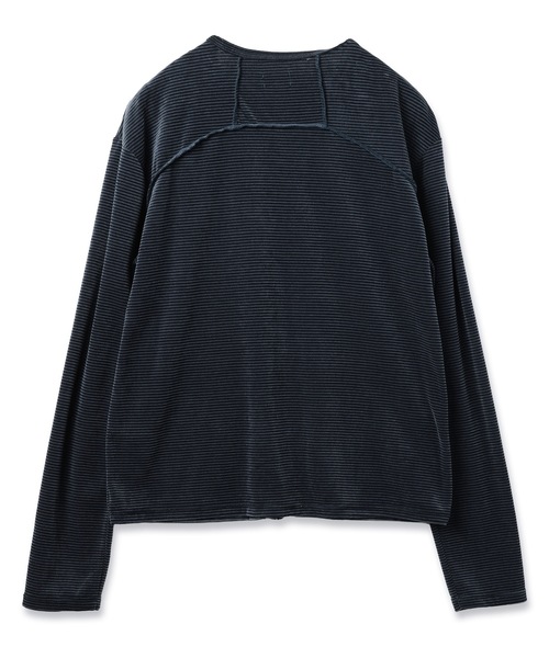 Jieda(ジエダ)の「VELOR SNAP CARDIGAN(カーディガン/ボレロ・メンズ・ストライプ/ブラウン/ブラック・2/1)」の21枚目の写真