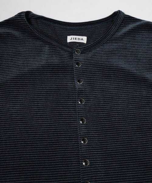Jieda(ジエダ)の「VELOR SNAP CARDIGAN(カーディガン/ボレロ・メンズ・ストライプ/ブラウン/ブラック・2/1)」の22枚目の写真