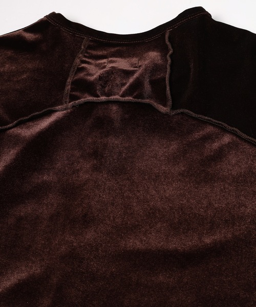 Jieda(ジエダ)の「VELOR SNAP CARDIGAN(カーディガン/ボレロ・メンズ・ストライプ/ブラウン/ブラック・2/1)」の4枚目の写真