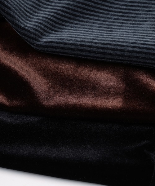 Jieda(ジエダ)の「VELOR SNAP CARDIGAN(カーディガン/ボレロ・メンズ・ストライプ/ブラウン/ブラック・2/1)」の10枚目の写真