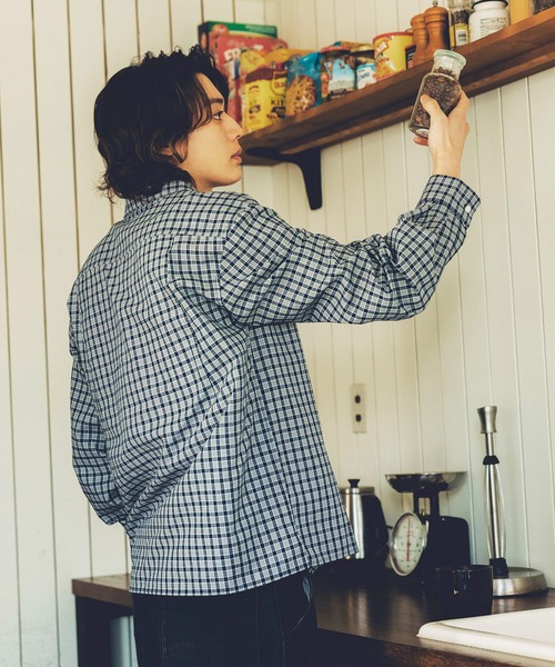 Bleme(ブレム)の「コンパクト 短丈 チェックシャツ(シャツ/ブラウス・メンズ・ブルー/レッド/ホワイト・XL/L/M/S)」の19枚目の写真