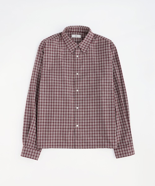 Bleme(ブレム)の「コンパクト 短丈 チェックシャツ(シャツ/ブラウス・メンズ・ブルー/レッド/ホワイト・XL/L/M/S)」の7枚目の写真