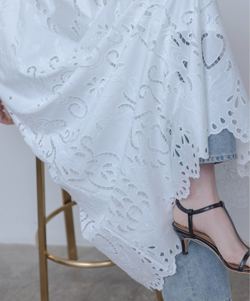 Eimee Law（エイミーロウ）の「エンブロイダリー パネルレースワンピース（ワンピース・レディース・ブラック/オフホワイト・FREE）」の18枚目の写真