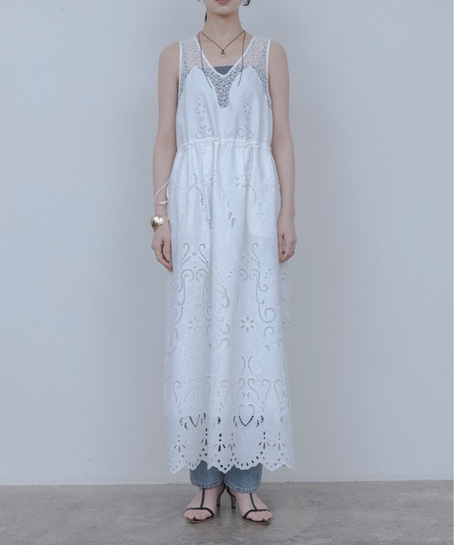 Eimee Law（エイミーロウ）の「エンブロイダリー パネルレースワンピース（ワンピース・レディース・ブラック/オフホワイト・FREE）」の11枚目の写真