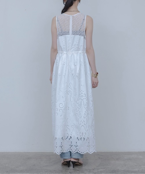 Eimee Law（エイミーロウ）の「エンブロイダリー パネルレースワンピース（ワンピース・レディース・ブラック/オフホワイト・FREE）」の13枚目の写真