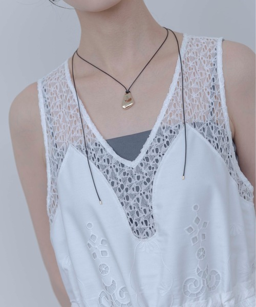 Eimee Law（エイミーロウ）の「エンブロイダリー パネルレースワンピース（ワンピース・レディース・ブラック/オフホワイト・FREE）」の17枚目の写真