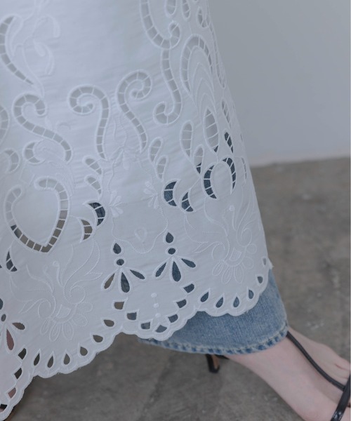 Eimee Law（エイミーロウ）の「エンブロイダリー パネルレースワンピース（ワンピース・レディース・ブラック/オフホワイト・FREE）」の19枚目の写真