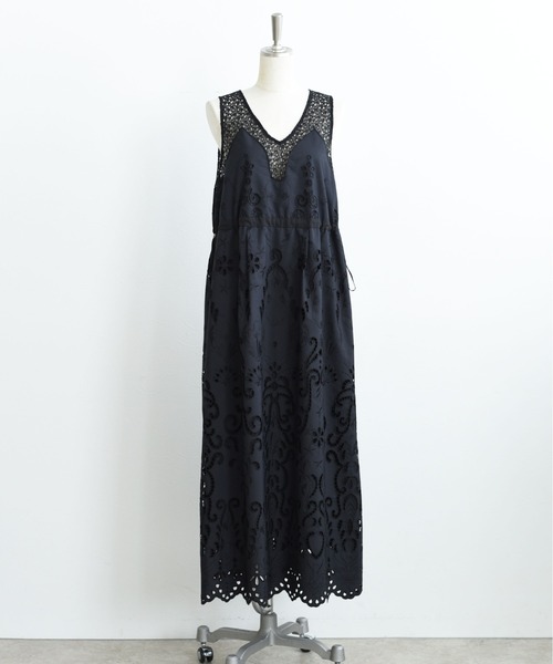 Eimee Law（エイミーロウ）の「エンブロイダリー パネルレースワンピース（ワンピース・レディース・ブラック/オフホワイト・FREE）」の8枚目の写真