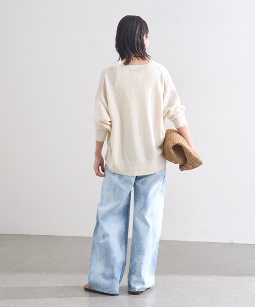 JOURNAL STANDARD（ジャーナルスタンダード）の「テープヤーンVカーディガン（カーディガン/ボレロ・レディース・アイボリー/レッド/ブラック系その他・FREE）」の7枚目の写真