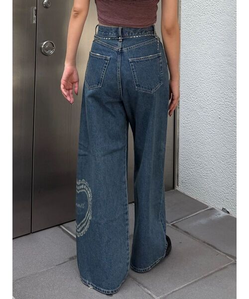 EMODA(エモダ)の「レースグラフィックルーズデニム(デニムパンツ・レディース・ブラック/インディゴブルー・MEDIUM/SMALL)」の16枚目の写真