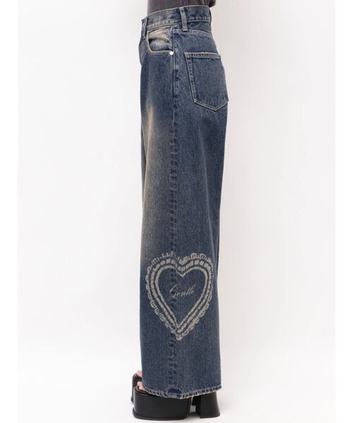 EMODA(エモダ)の「レースグラフィックルーズデニム(デニムパンツ・レディース・ブラック/インディゴブルー・MEDIUM/SMALL)」の17枚目の写真