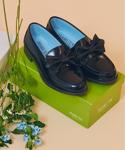 Casselini（キャセリーニ）の「Casselini(キャセリーニ)【HARUTA×Casselini】Ribbon Detail Loafer（ローファー・レディース・ブラウン/ブラック・22.5cm/23cm/23.5cm/24cm/24.5cm）」の3枚目の写真