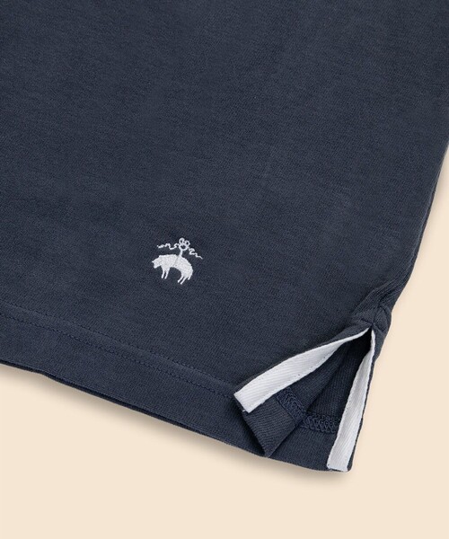 BROOKS BROTHERS(ブルックスブラザーズ)の「コットンジャージー GFロゴ チェストストライプ ラグビーシャツ(ポロシャツ・メンズ・ネイビー・LARGE/MEDIUM/SMALL/X-LARGE)」の3枚目の写真