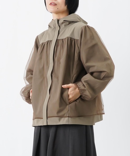 LUCA/LADY LUCK LUCA（ルカ/レディラックルカ）の「LC/LLL 布帛チュール重ねパーカー/チュールレイヤードパーカー（その他アウター・レディース・カーキ/ライトベージュ/ブラック・FREE）」の19枚目の写真