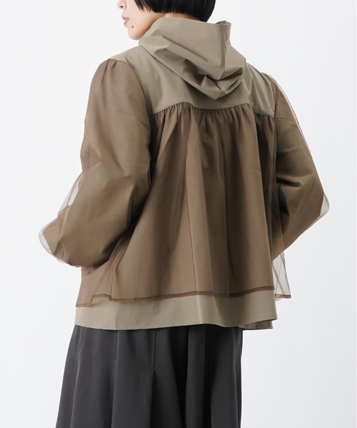 LUCA/LADY LUCK LUCA（ルカ/レディラックルカ）の「LC/LLL 布帛チュール重ねパーカー/チュールレイヤードパーカー（その他アウター・レディース・カーキ/ライトベージュ/ブラック・FREE）」の21枚目の写真