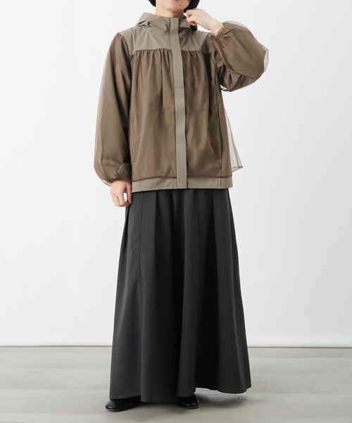 LUCA/LADY LUCK LUCA（ルカ/レディラックルカ）の「LC/LLL 布帛チュール重ねパーカー/チュールレイヤードパーカー（その他アウター・レディース・カーキ/ライトベージュ/ブラック・FREE）」の22枚目の写真