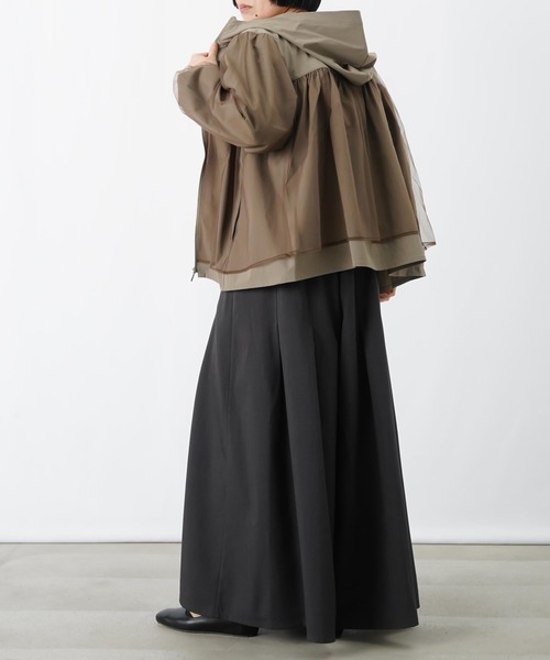 LUCA/LADY LUCK LUCA（ルカ/レディラックルカ）の「LC/LLL 布帛チュール重ねパーカー/チュールレイヤードパーカー（その他アウター・レディース・カーキ/ライトベージュ/ブラック・FREE）」の20枚目の写真