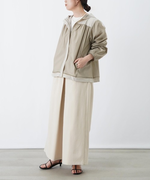 LUCA/LADY LUCK LUCA（ルカ/レディラックルカ）の「LC/LLL 布帛チュール重ねパーカー/チュールレイヤードパーカー（その他アウター・レディース・カーキ/ライトベージュ/ブラック・FREE）」の8枚目の写真