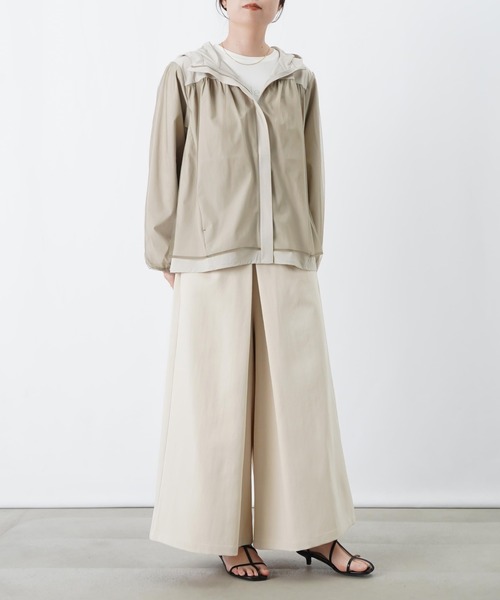 LUCA/LADY LUCK LUCA（ルカ/レディラックルカ）の「LC/LLL 布帛チュール重ねパーカー/チュールレイヤードパーカー（その他アウター・レディース・カーキ/ライトベージュ/ブラック・FREE）」の5枚目の写真