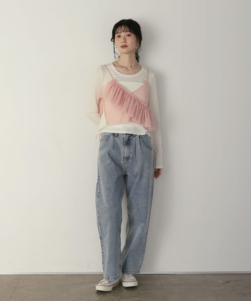 shetila(シェティラ)の「キレイ見え シアーリブUネックカットソー(Tシャツ/カットソー・レディース・グレー/ホワイト/ブラック・M)」の16枚目の写真