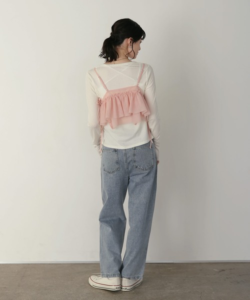 shetila(シェティラ)の「キレイ見え シアーリブUネックカットソー(Tシャツ/カットソー・レディース・グレー/ホワイト/ブラック・M)」の17枚目の写真
