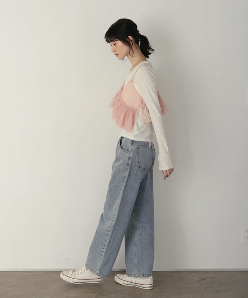 shetila(シェティラ)の「キレイ見え シアーリブUネックカットソー(Tシャツ/カットソー・レディース・グレー/ホワイト/ブラック・M)」の18枚目の写真