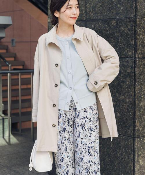 URBAN RESEARCH DOORS（アーバンリサーチドアーズ）の「『撥水』スタンドミドルコート（ステンカラーコート・レディース・チャコールグレー/ライトベージュ/ベージュ・FREE）」の10枚目の写真