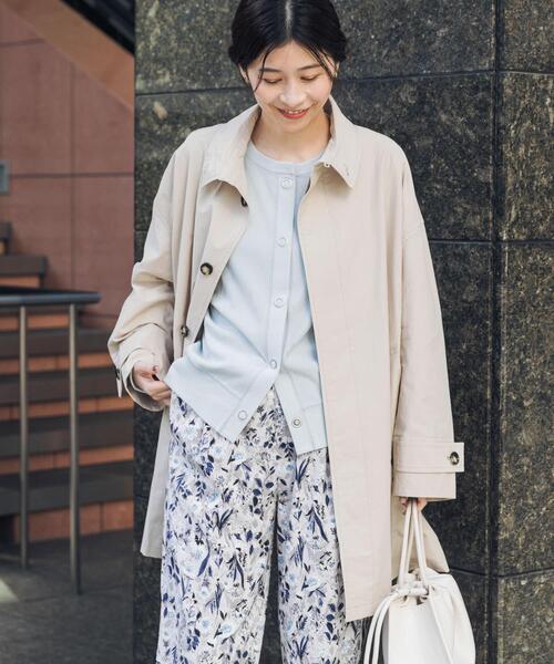 URBAN RESEARCH DOORS（アーバンリサーチドアーズ）の「『撥水』スタンドミドルコート（ステンカラーコート・レディース・チャコールグレー/ライトベージュ/ベージュ・FREE）」の11枚目の写真