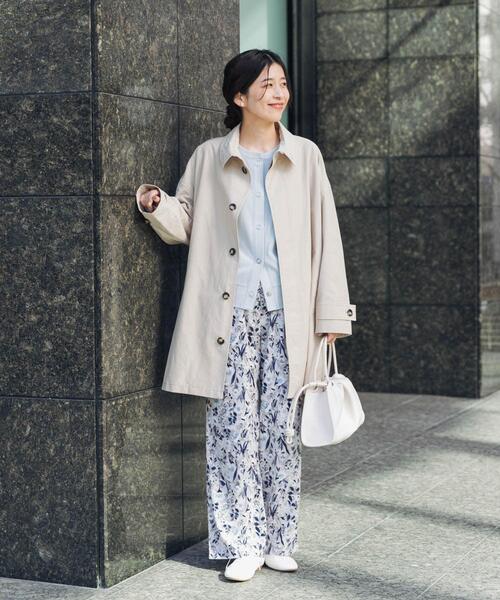 URBAN RESEARCH DOORS（アーバンリサーチドアーズ）の「『撥水』スタンドミドルコート（ステンカラーコート・レディース・チャコールグレー/ライトベージュ/ベージュ・FREE）」の15枚目の写真