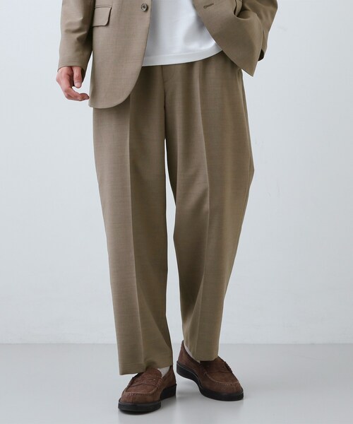 THE SHOP TK （ザ ショップ ティーケー ）の「AVANT LINO ワイドスラックス セットアップ可／洗濯機OK（その他パンツ・メンズ・ブラウン系/ブラック・04/03/02/01）」の2枚目の写真