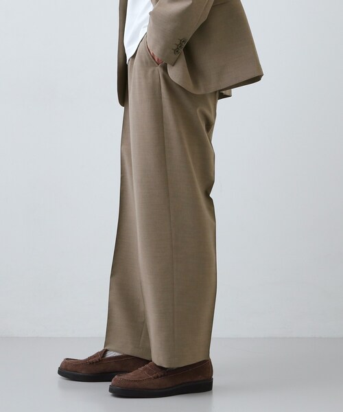 THE SHOP TK （ザ ショップ ティーケー ）の「AVANT LINO ワイドスラックス セットアップ可／洗濯機OK（その他パンツ・メンズ・ブラウン系/ブラック・04/03/02/01）」の7枚目の写真