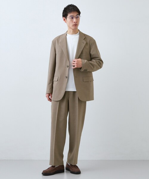 THE SHOP TK （ザ ショップ ティーケー ）の「AVANT LINO ワイドスラックス セットアップ可／洗濯機OK（その他パンツ・メンズ・ブラウン系/ブラック・04/03/02/01）」の8枚目の写真