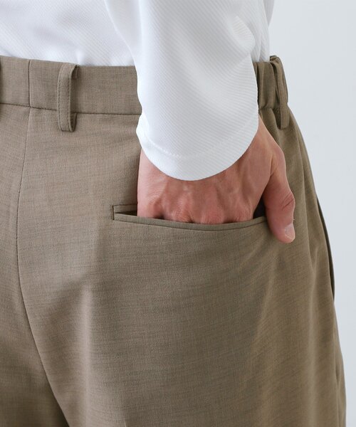 THE SHOP TK （ザ ショップ ティーケー ）の「AVANT LINO ワイドスラックス セットアップ可／洗濯機OK（その他パンツ・メンズ・ブラウン系/ブラック・04/03/02/01）」の17枚目の写真