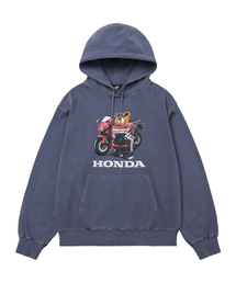 Pigment Racing Bear Hoodie Navy