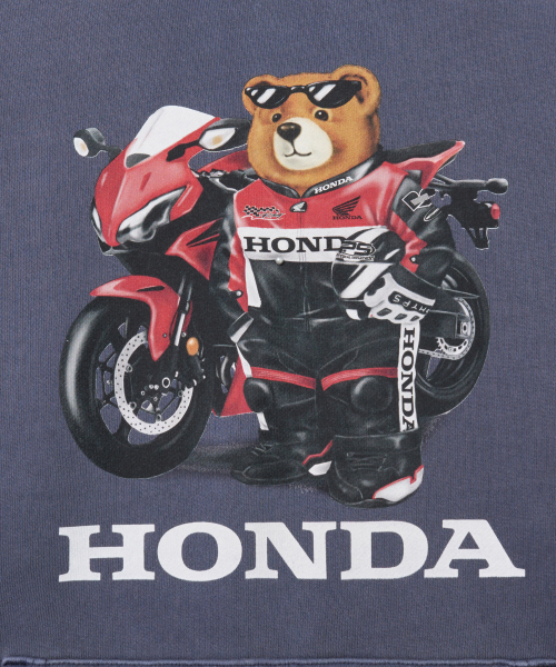 PHYPS MOTORCYCLE（フィップスモーターサイクル）の「Pigment Racing Bear Hoodie Navy（パーカー・レディース・その他・LARGE/MEDIUM/SMALL/X-LARGE）」の4枚目の写真