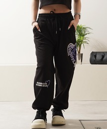 【セットアップ可能】ミニ裏毛 ハートサガラ刺繍 スウェットパンツ / Mini Fleece Heart Sagara Embroidery Sweatpants