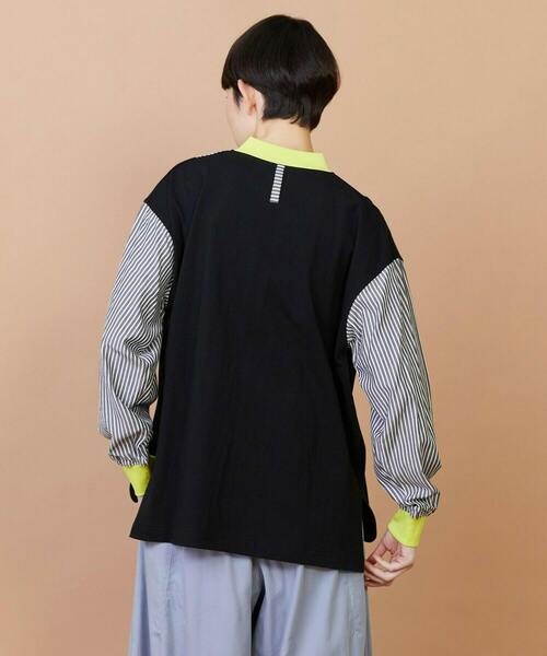 FRAPBOIS(フラボア)の「ストアンド カットソー(Tシャツ/カットソー・レディース・ブルー/ブラック・2/1)」の3枚目の写真