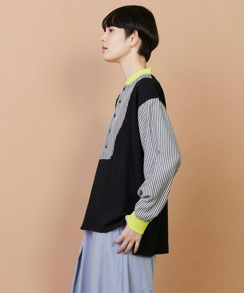 FRAPBOIS(フラボア)の「ストアンド カットソー(Tシャツ/カットソー・レディース・ブルー/ブラック・2/1)」の4枚目の写真