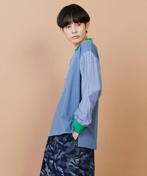 FRAPBOIS(フラボア)の「ストアンド カットソー(Tシャツ/カットソー・レディース・ブルー/ブラック・2/1)」の12枚目の写真