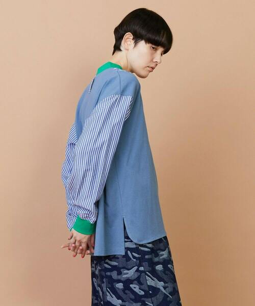 FRAPBOIS(フラボア)の「ストアンド カットソー(Tシャツ/カットソー・レディース・ブルー/ブラック・2/1)」の14枚目の写真