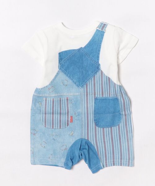 SLAP SLIP BABY（スラップスリップベビー）の「サロペット風アニマル恐竜プリントカバーオールベビー(60~80cm)（ロンパース・キッズ・ブルー系その他2/グリーン系その他・60cm/80ｃｍ/70cm）」の4枚目の写真