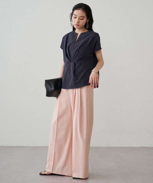 LOUNGEDRESS(ラウンジドレス)の「フロントタックブラウス(シャツ/ブラウス・レディース・オフホワイト/ネイビー/ベージュ・FREE)」の16枚目の写真