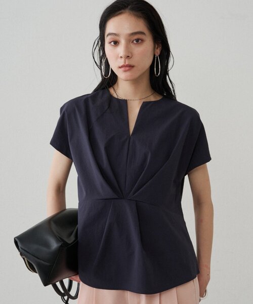 LOUNGEDRESS(ラウンジドレス)の「フロントタックブラウス(シャツ/ブラウス・レディース・オフホワイト/ネイビー/ベージュ・FREE)」の22枚目の写真