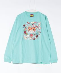 ロングスリーブTシャツ-トラと真珠-